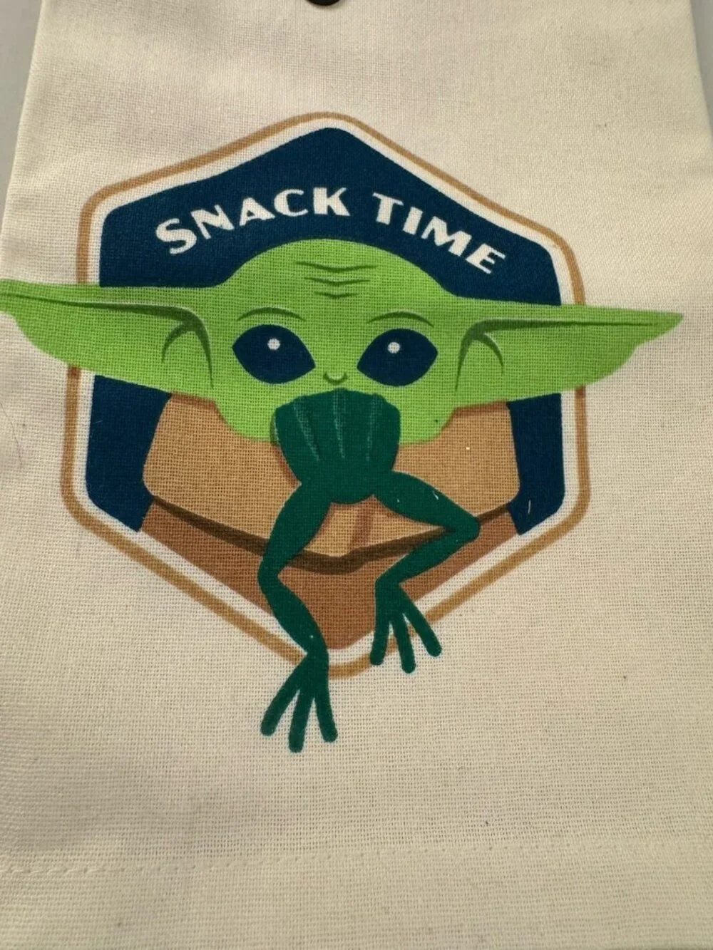 Disney Star Wars Mandalorian Grogu Baby Yoda Snack Time Kitchen Towel New X11